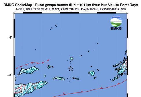 Analisis BMKG soal Gempa M 6,3 di Maluku Barat Daya, Getaran Terasa hingga Kupang