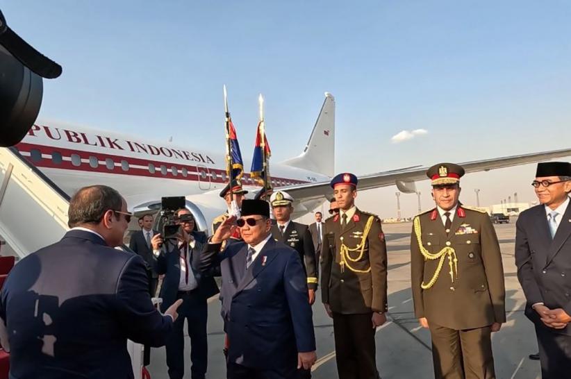 Momen Presiden Prabowo Diantar Presiden Mesir ke Bandara untuk Menuju Qatar - Bagian 1