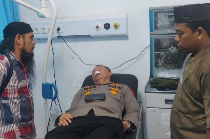 Kapolsek Belawan Diserang saat Redam Tawuran, Luka di Wajah Kena Lemparan Batu