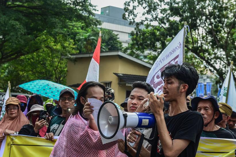 Aksi Warga Sumsel Tolak Pengambilan Wilayah Kelola Masyarakat - Bagian 3