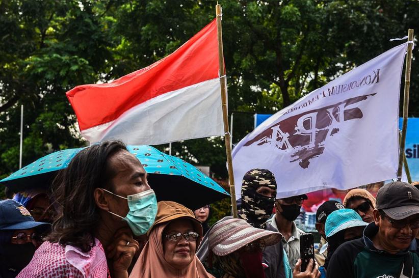 Aksi Warga Sumsel Tolak Pengambilan Wilayah Kelola Masyarakat - Bagian 1