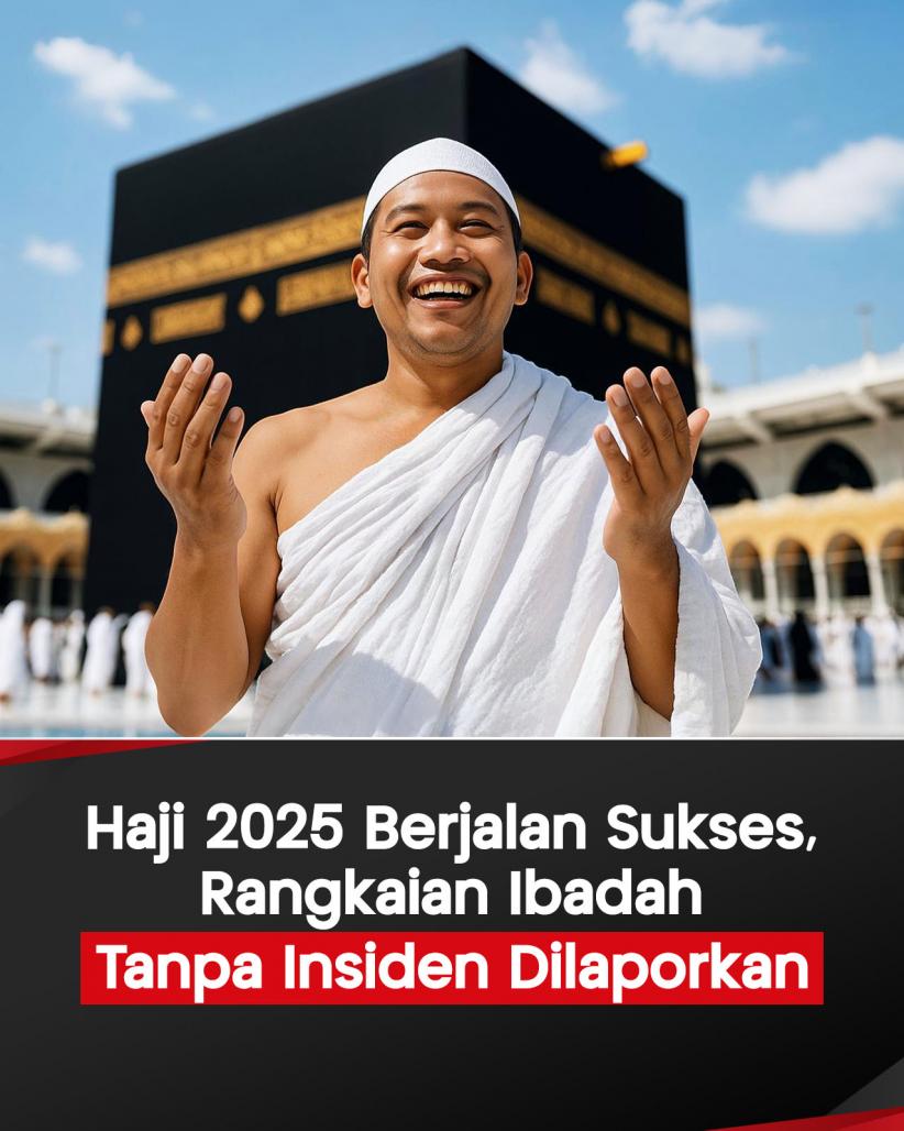 Infografis Haji 2025 Berjalan Sukses, Rangkaian Ibadah Tanpa Insiden Dilaporkan