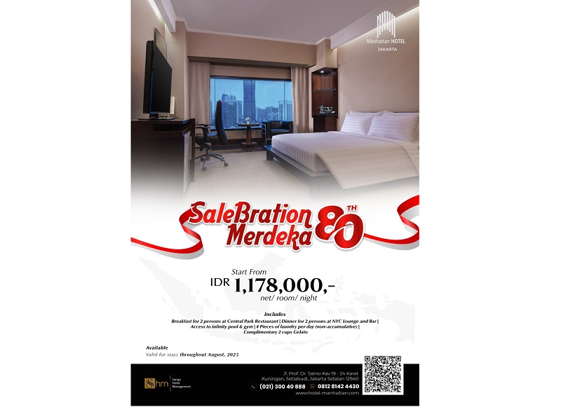 Sambut HUT ke-80 RI, Manhattan Hotel Jakarta Hadirkan Cita Rasa Nusantara dan Promo Inap
