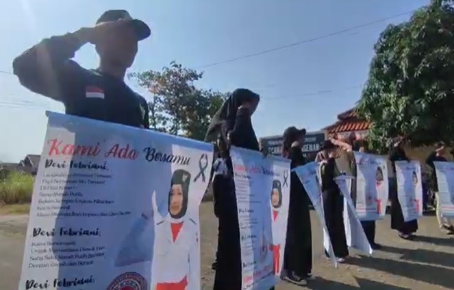 Paskibra Cirebon Gelar Aksi Solidaritas Kematian Diva, Tuntut Pelaku Dihukum Berat
