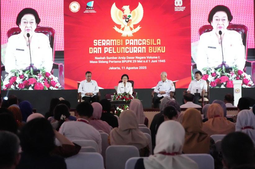 Megawati Soekarnoputri Resmikan Serambi Pancasila dan Luncurkan Naskah Sumber Arsip Dasar Negara Volume I - Bagian 1