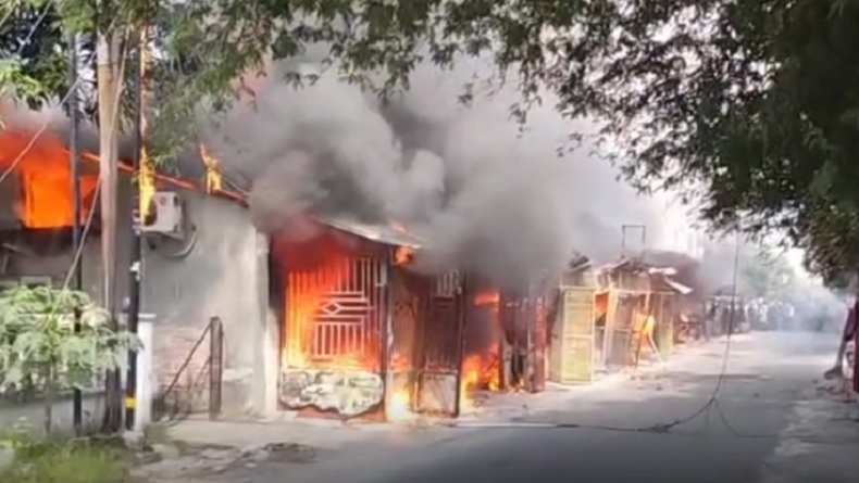 Kebakaran Hebat di Asahan, 5 Rumah dan Kios Grosir Ludes