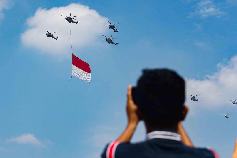Atraksi Pesawat TNI AU Hiasi Langit Jakarta saat HUT ke-80 Republik Indonesia - Bagian 5