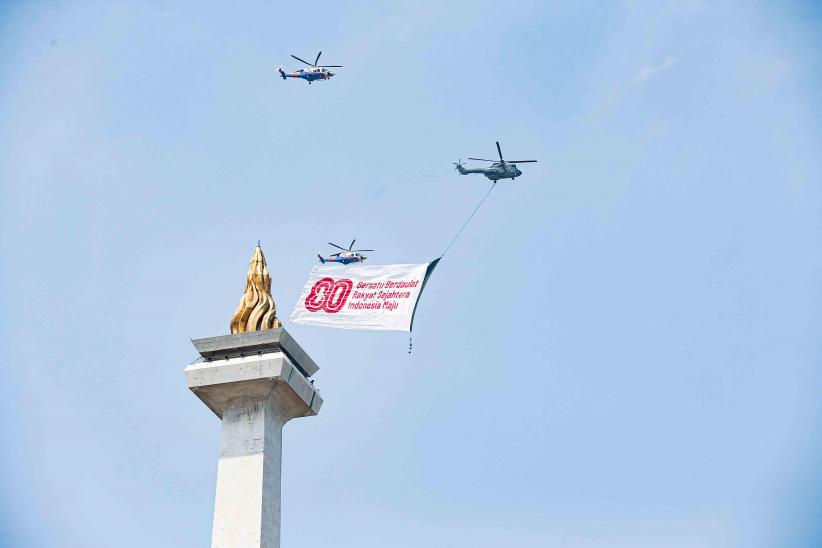 Atraksi Pesawat TNI AU Hiasi Langit Jakarta saat HUT ke-80 Republik Indonesia - Bagian 4