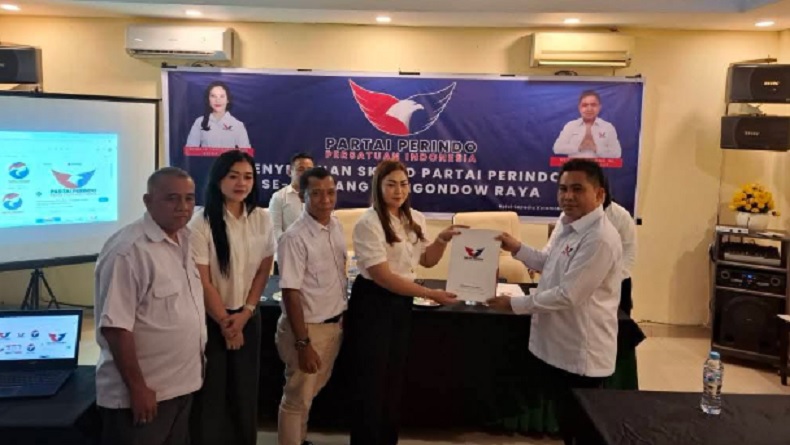 Persiapan Pemilu 2029, Perindo Sulut Serahkan SK 5 DPD se-Bolaang Mongondow Raya