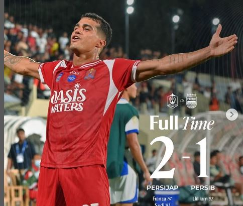 Hasil Super League 2025: Gol Menit Akhir Sudi Bikin Persijap Kalahkan Persib 2-1