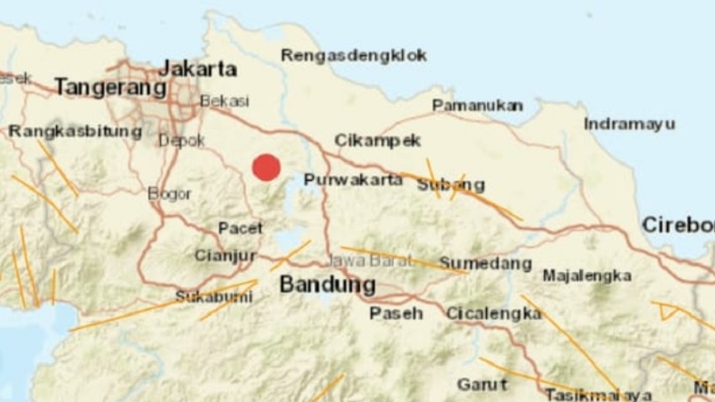 Badan Geologi: Gempa Bekasi Disebabkan Sesar Naik Pada Zona Sesar Baribis