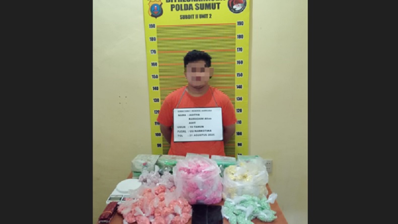 Polda Sumut Gagalkan Peredaran Narkoba Antarprovinsi, 10 Kg Sabu dan 24.000 Ekstasi Disita