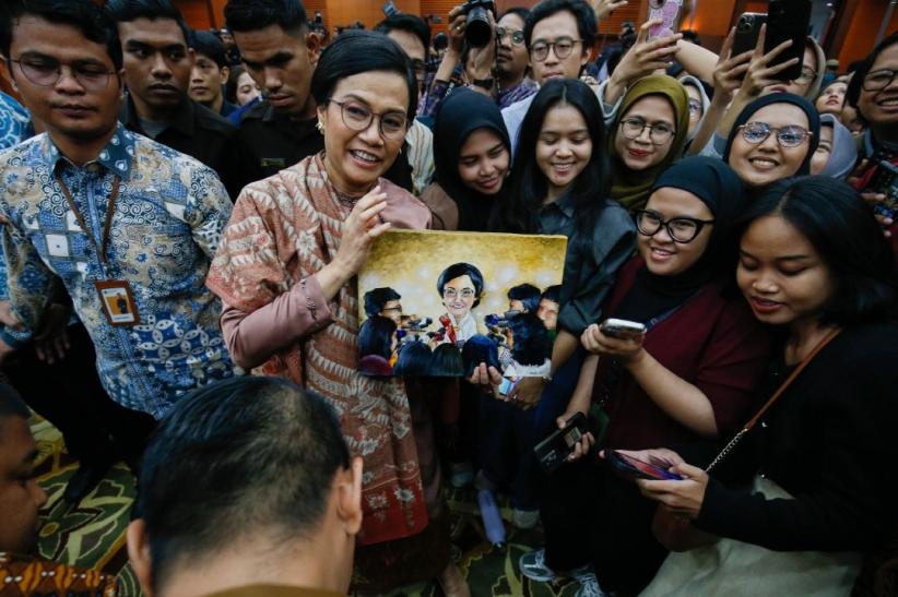 Momen Haru Perpisahan Sri Mulyani dengan Ribuan Pegawai Kementerian Keuangan - Bagian 6