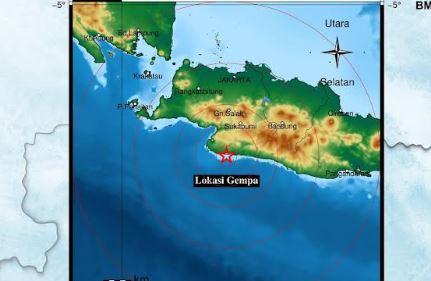 Pusat Gempa Terkini M 4,7 di Sukabumi, Getaran Terasa di Bandung hingga Depok