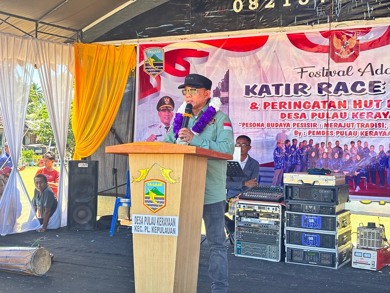 Bupati Kotabaru Hadiri Festival Adat Katir Race 2025 di Pulau Kerayaan