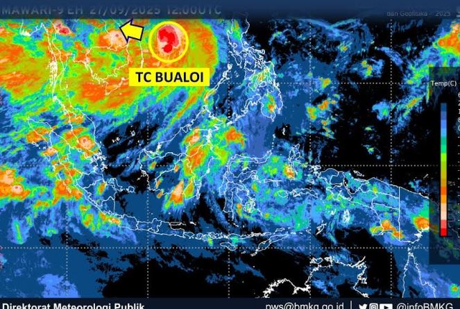 Peringatan Dini Cuaca Maluku Utara, Waspadai Siklon Tropis Bualoi Picu Hujan Lebat