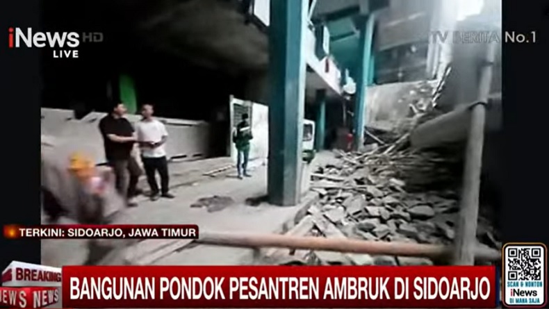 Musala Ponpes Al Khoziny Sidoarjo Ambruk, Evakuasi Masih Berlangsung