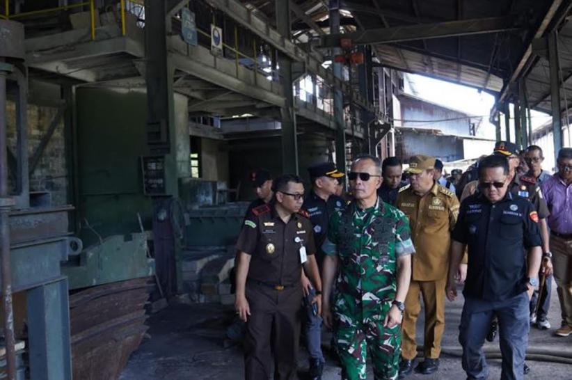 Kasum TNI Cek Smelter Timah Sitaan Korupsi di Babel, Tertibkan Tambang Ilegal