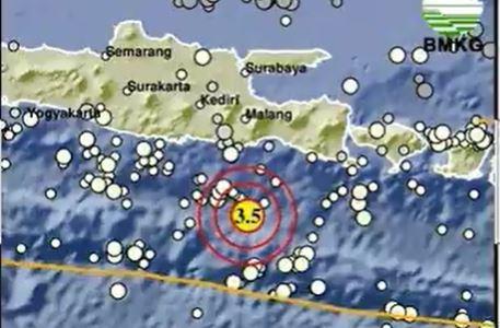 Gempa Terkini Magnitudo 3,5 Guncang Malang