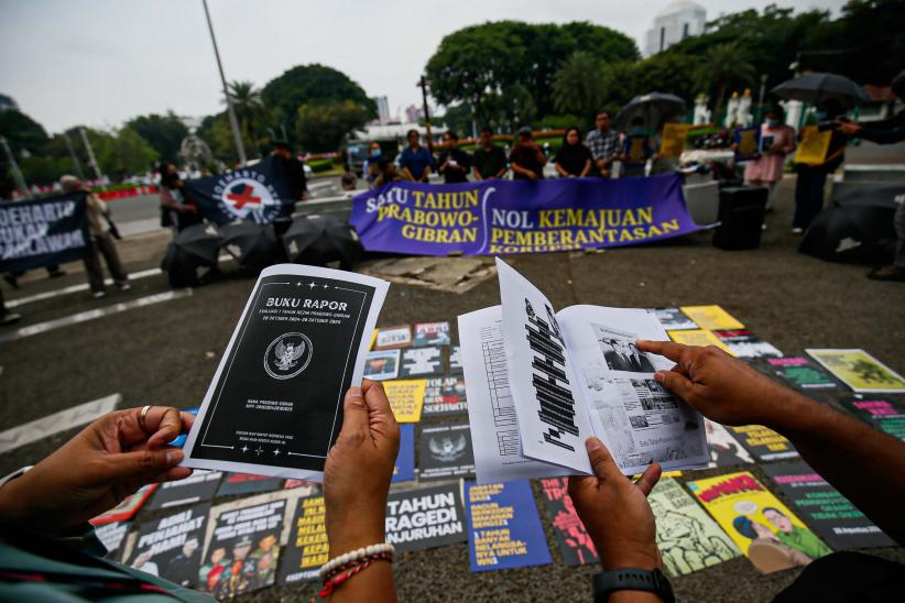 Aksi Damai Kritik Kinerja Setahun Pemerintahan Prabowo-Gibran - Bagian 1