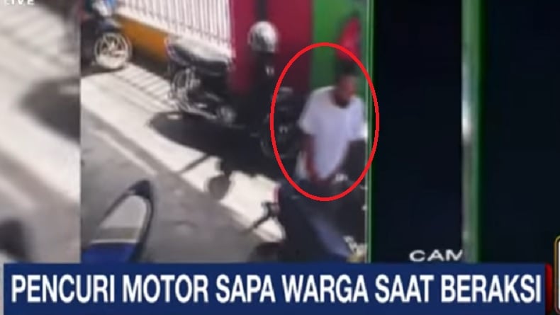 title Maling Motor di SDN Lebak Terekam CCTV, Pelaku Tampak Santai Sempat Bersalaman dengan Guru Maling Motor di SDN Lebak Terekam CCTV, Pelaku Tampak Santai Sempat Bersalaman dengan Guru