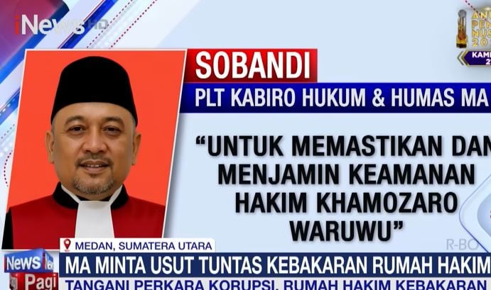 MA Minta Polisi Usut Tuntas Kasus Rumah Hakim PN Medan Terbakar
