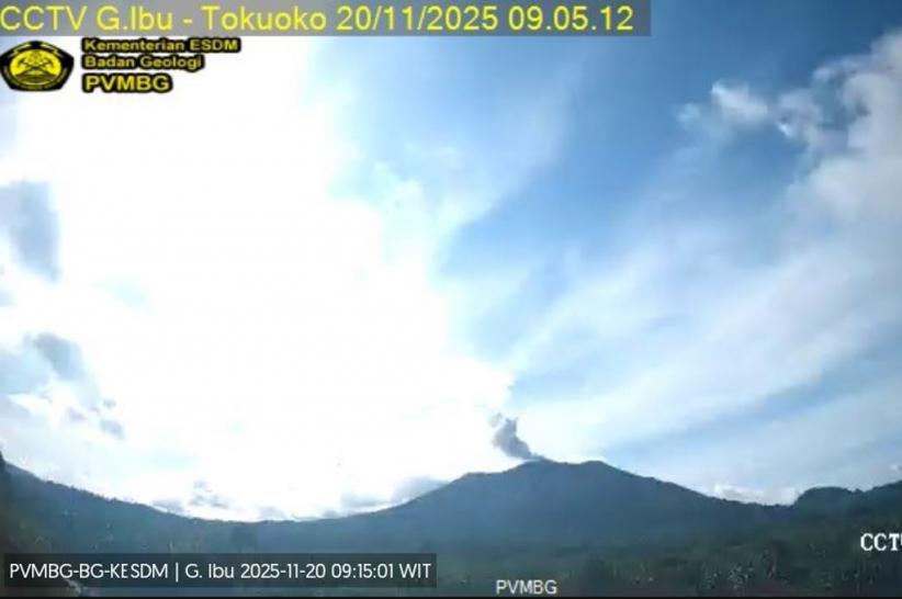 Gunung Ibu Meletus Hari Ini, Kolom Abu Capai 300 Meter ke Langit Halmahera Barat