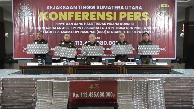 Kerugian Negara Kasus Korupsi Aset PTPN I Dikembalikan, Total Rp263,435 Miliar