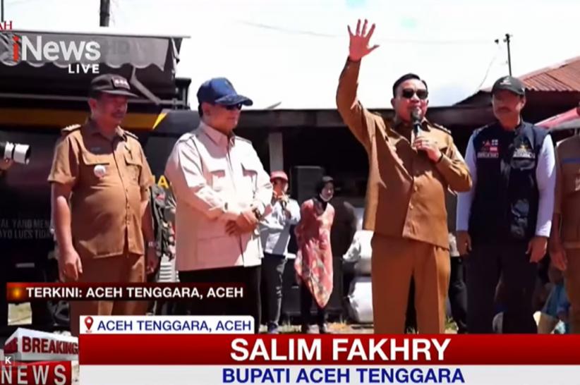 Berapi-api, Momen Bupati Aceh Tenggara Puji Presiden Setinggi Langit di Tengah Pengungsi