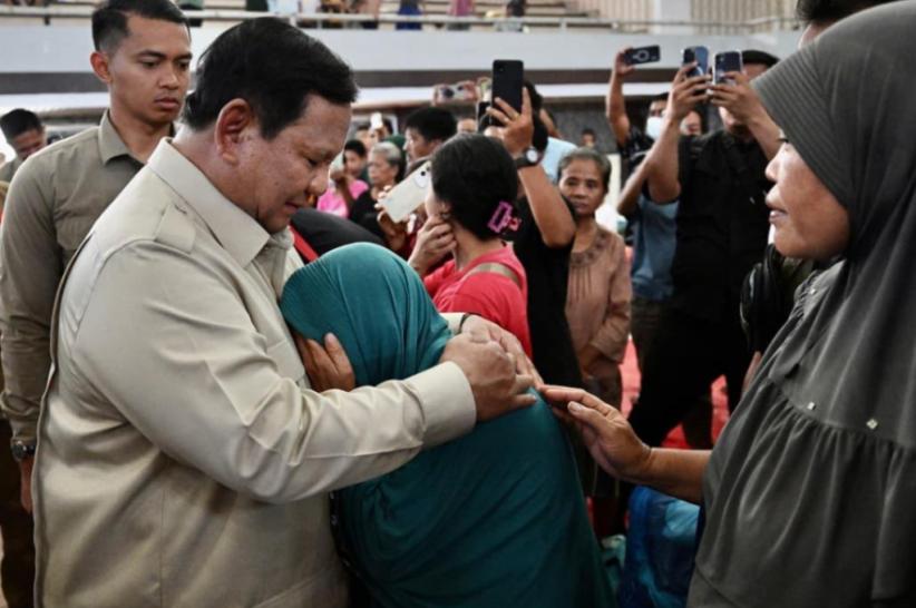 Prabowo Ungkap Kondisi Pengungsi di Tapteng: Pemerintah Sudah Buat yang Terbaik