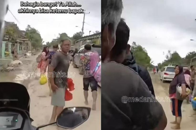Haru! Momen Pertemuan Ayah-Anak usai Terpisah akibat Banjir di Aceh Tamiang, Langsung Berpelukan