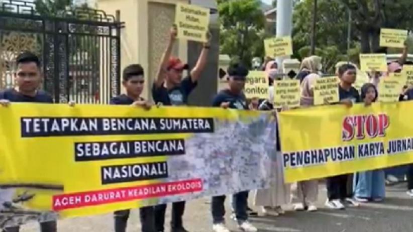 Warga Aceh Demo Desak Pemerintah Tetapkan Bencana Nasional, Ini Alasannya
