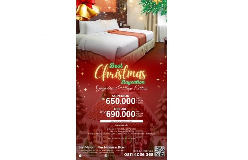Rayakan Hangatnya Natal bersama Keluarga di Best Western Plus Makassar Beach 