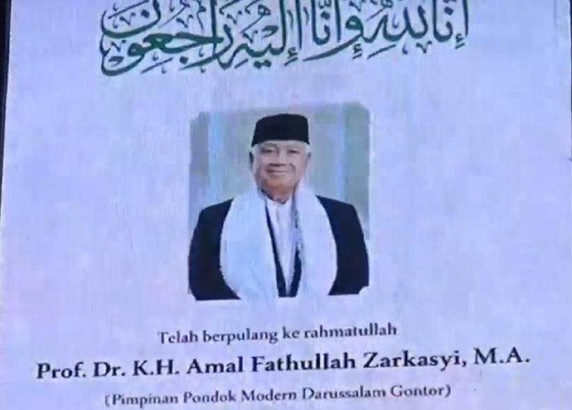 Profil KH Amal Fathullah Zarkasyi, Pimpinan Gontor yang Meninggal Dunia