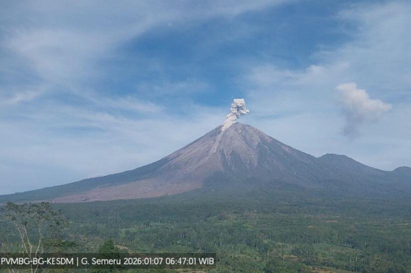 Gunung Semeru Erupsi Hari Ini, Kolom Abu Capai 900 Meter di Atas Puncak