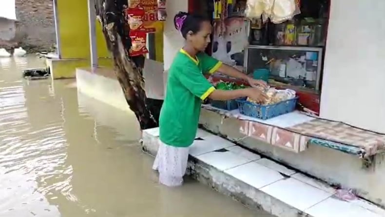 Sungai Kalensema Meluap, Ratusan Rumah di Pamanukan Subang Terendam Banjir