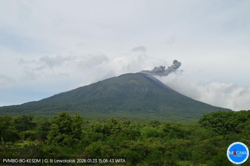 Gunung Ile Lewotolok di NTT Erupsi, Kolom Abu Capai 500 Meter
