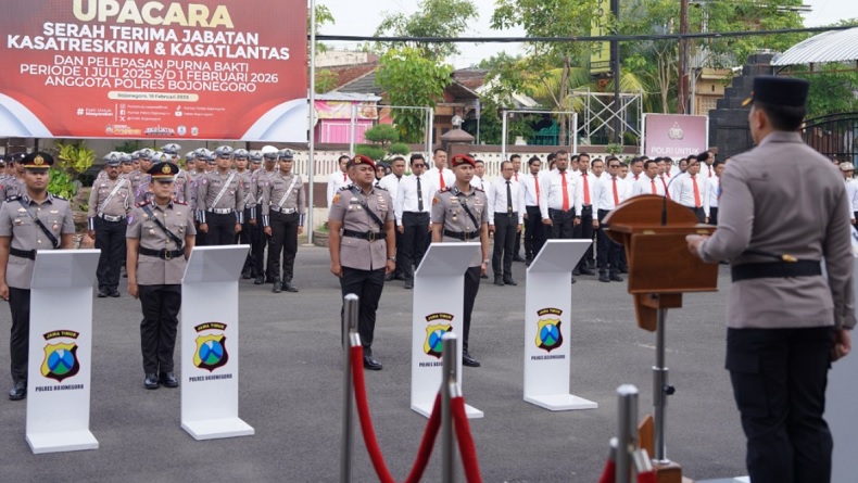 Sertijab, Kasat Reskrim dan Kasat Lantas Polres Bojonegoro Resmi Berganti