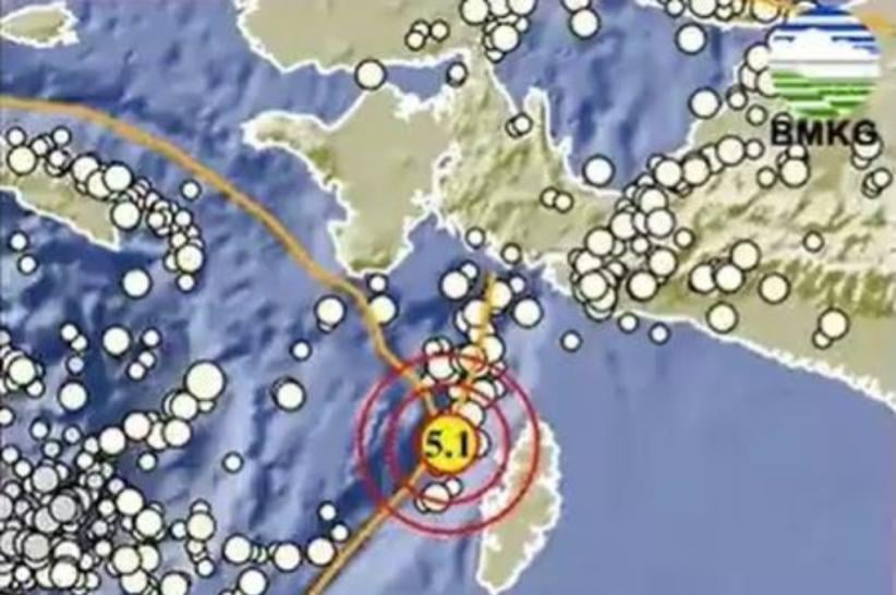 Gempa Terkini Magnitudo 5,1 Guncang Kepulauan Aru Maluku