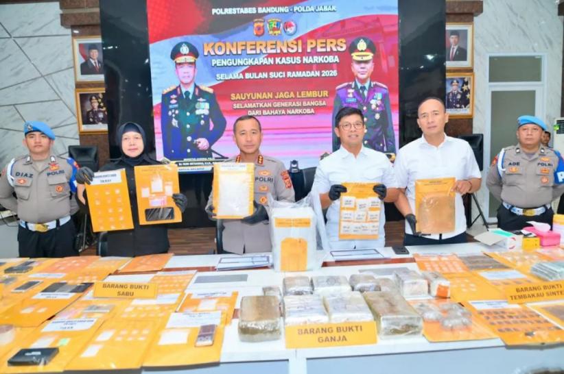 Polrestabes Bandung Bongkar 30 Kasus Narkoba saat Ramadan, 39 Orang Ditangkap