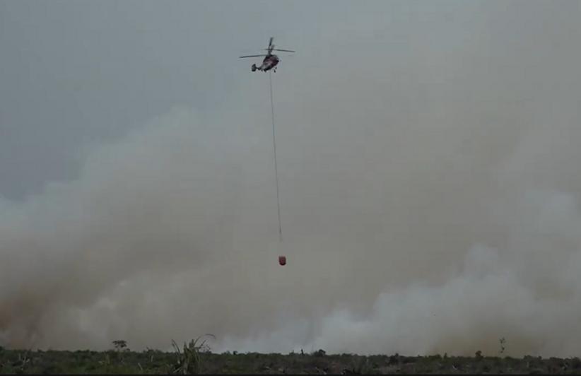 Riau Darurat Asap! 100 Hektare Lahan Gambut Ludes Terbakar, Alat Berat Ikut Hangus