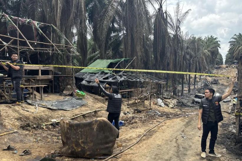 Kebakaran Sumur Minyak Ilegal di Musi Banyuasin, 11 Titik Hangus dan Lahan 4,2 Hektare Rusak