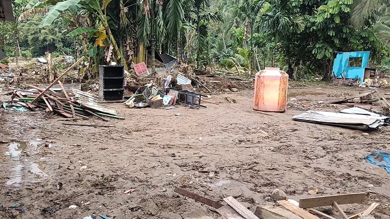 Banjir dan Longsor Terjang Tanah Datar, Rumah hingga Jembatan Hanyut