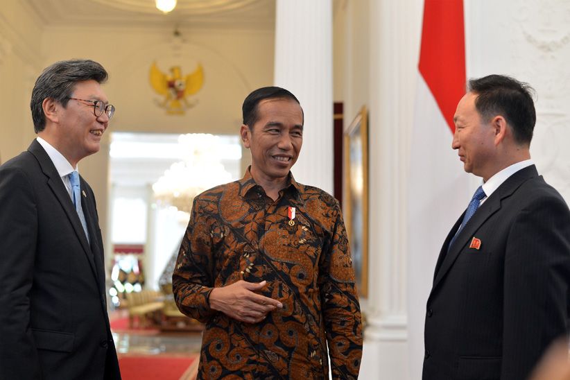 Terima Dubes Korsel dan Korut, Jokowi Apresiasi Perdamaian di Semenanjung Korea - Bagian 4