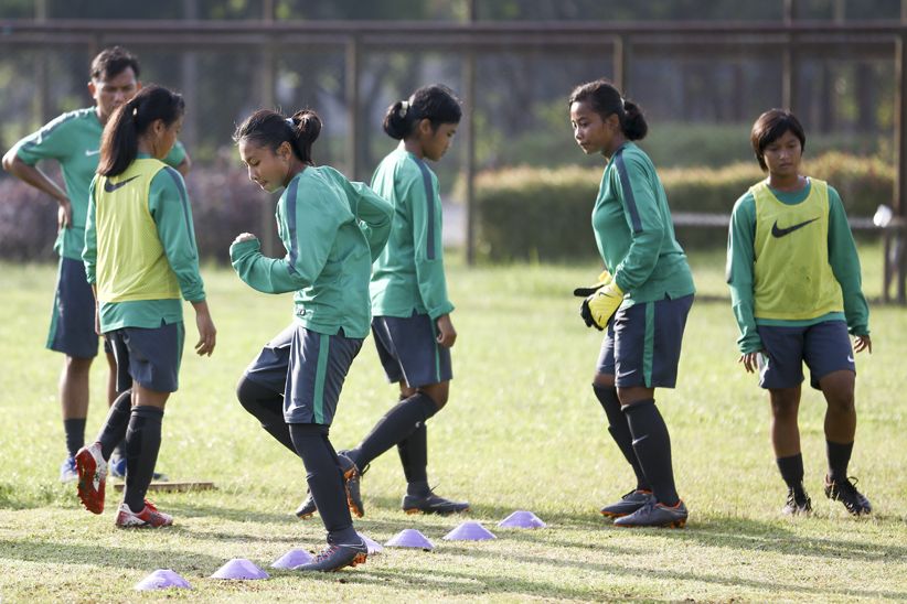 Hadapi Thailand, Timnas Indonesia U-16 Putri Berlatih di Palembang - Bagian 1