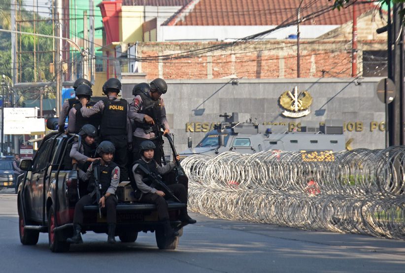 Begini Situasi Pengamanan Pascabentrok di Mako Brimob  - Bagian 1