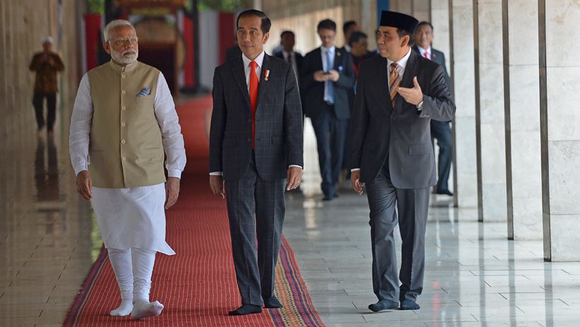 Presiden Jokowi Ajak PM India Narendra Modi Pukul Beduk Masjid Istiqlal - Bagian 6