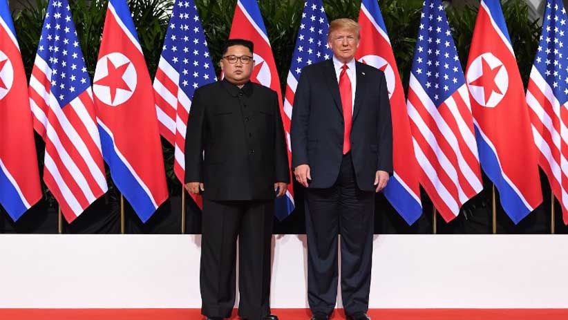 Foto-Foto Bersejarah Pertemuan Donald Trump dan Kim Jong Un di Singapura - Bagian 6
