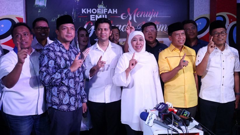 Tetesan Air Mata Khofifah saat Deklarasi Kemenangan Pilgub Jatim - Bagian 3