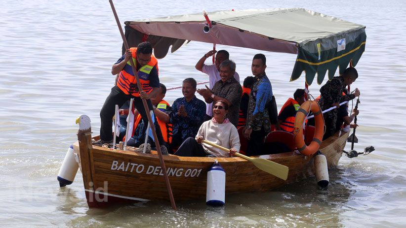 Menteri Susi Naik Kapal Berbahan Bambu Laminasi Karya ITS Surabaya - Bagian 2